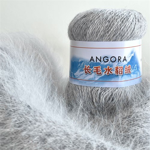 Ангора 60 | Светло-серый меланж, 50 гр. D011