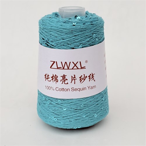 Микропайетки 3 мм на хлопке | Ярко-синий с ярко-синими  пайетками, 100 гр. P02