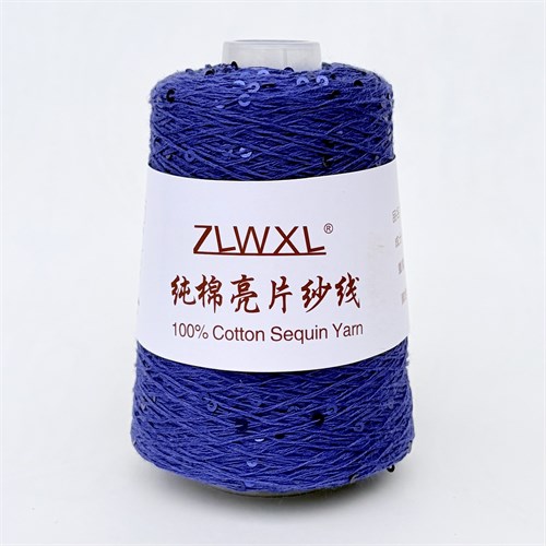 Микропайетки 3 мм на хлопке | Сине-фиолетовый с сине-фиолетовыми пайетками, 100 гр. P15