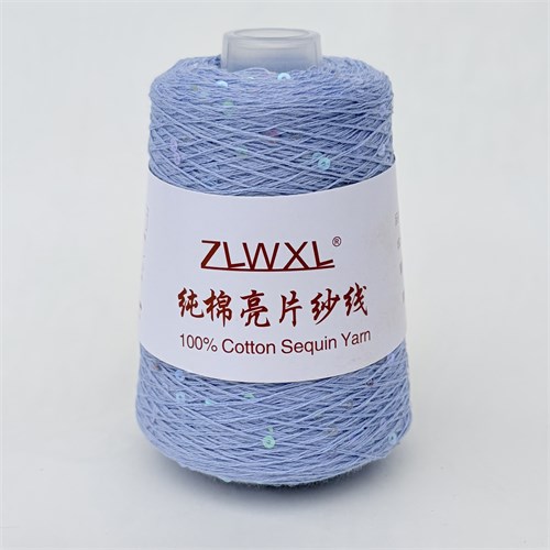 Микропайетки 3 мм на хлопке | Голубой с прозрачными перламутровыми пайетками, 100 гр. P62