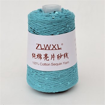 Микропайетки 3 мм на хлопке | Ярко-синий с ярко-синими  пайетками, 100 гр. P02