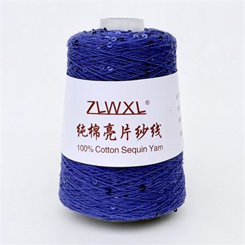 Микропайетки 3 мм на хлопке | Сине-фиолетовый с сине-фиолетовыми пайетками, 100 гр. P15