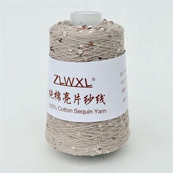 Микропайетки 3 мм на хлопке | Латте с золотыми пайетками, 100 гр. P07