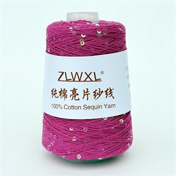 Микропайетки 3 мм на хлопке | Фуксия с прозрачными перламутровыми пайетками, 100 гр. P98